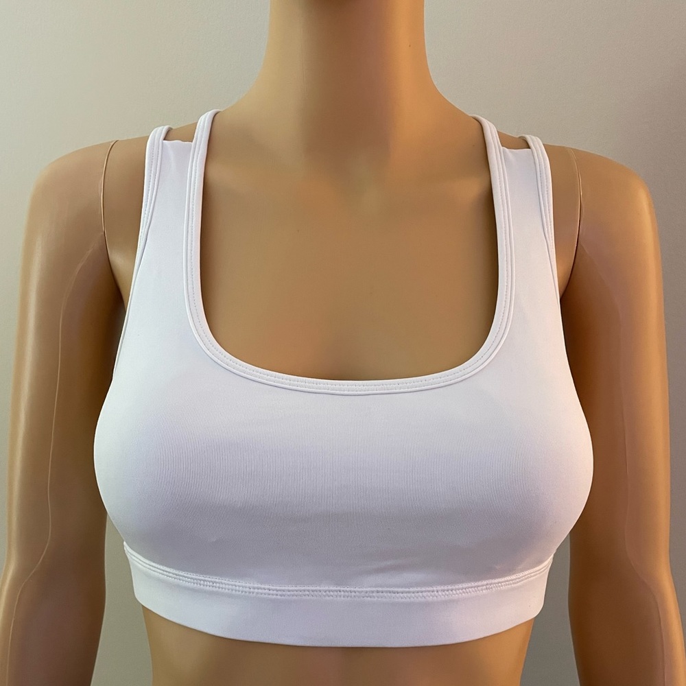 P’tula White Strappy Sports Bra